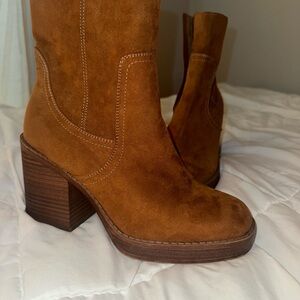 Brown Suede Ankle Boots